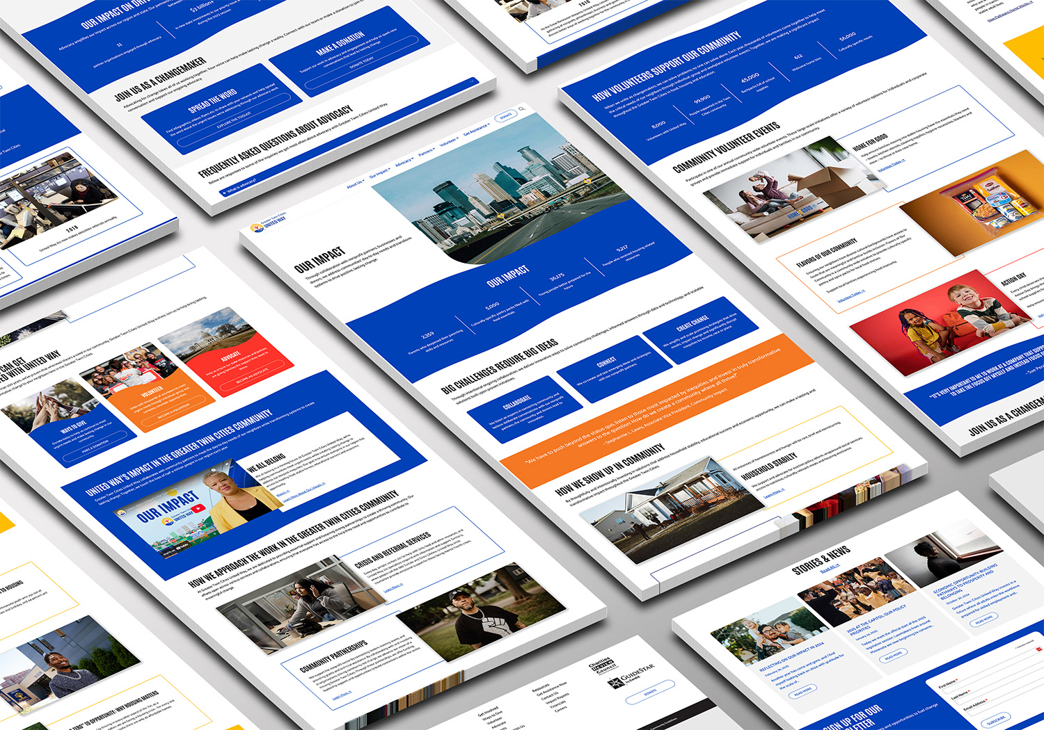 Greater Twin Cities United Way photo of various webpages